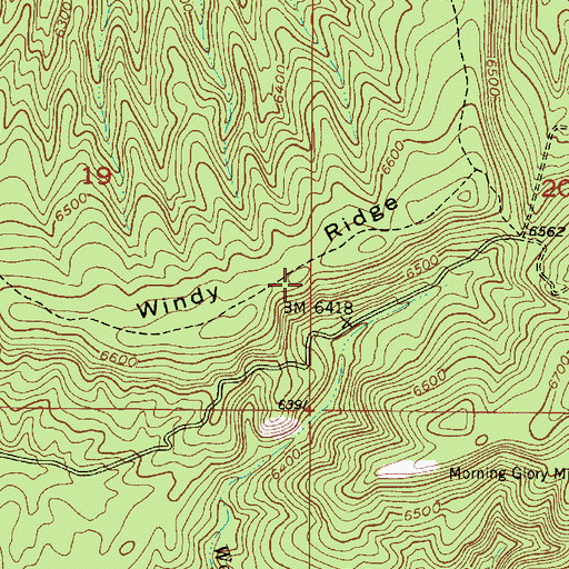 Topographic Map of Windy Ridge, ID