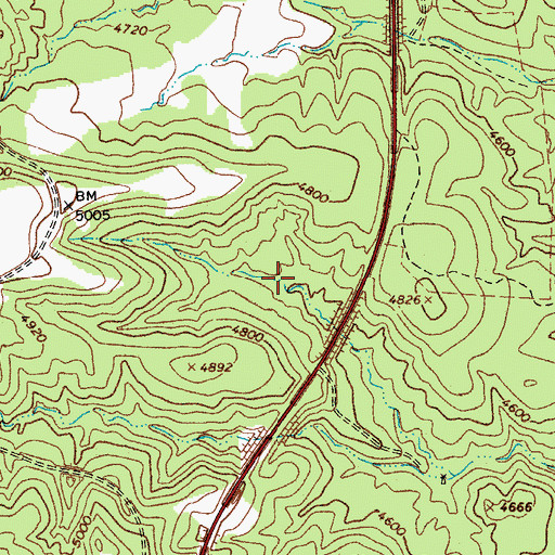 Topographic Map of Coburn Spring, AZ