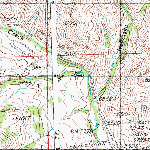 Topographic Map of Wine Creek, ID