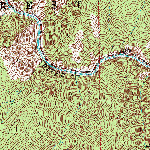 Topographic Map of Wing Creek, ID
