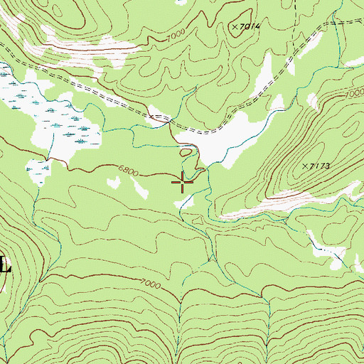 Topographic Map of Winnemucca Creek, ID