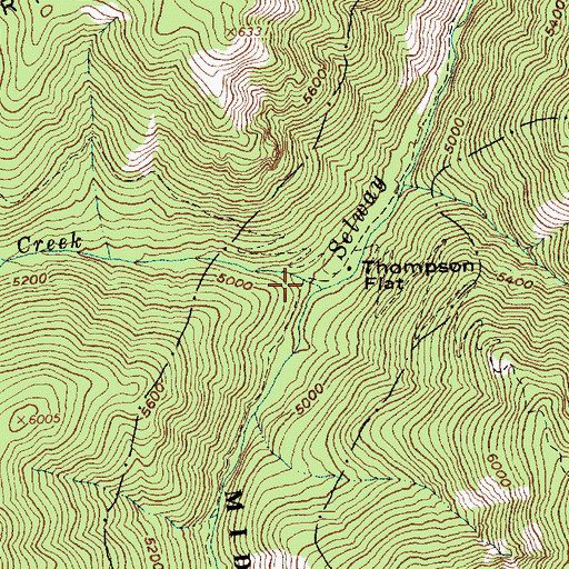 Topographic Map of Witter Creek, ID