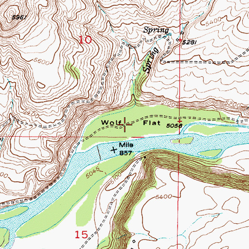 Topographic Map of Wolf Flat, ID