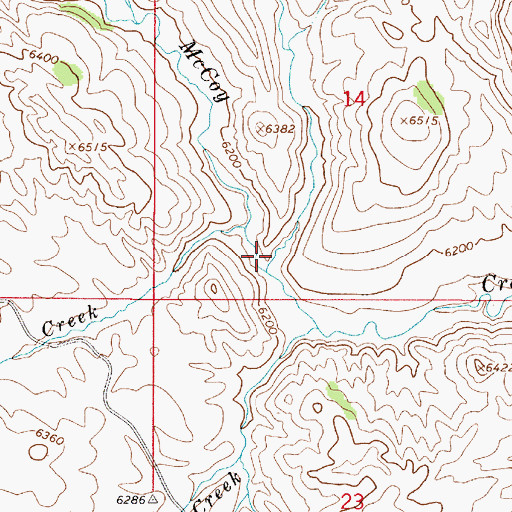 Topographic Map of Wolverine Creek, ID