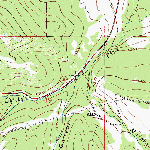 Topographic Map of Wood Canyon, ID