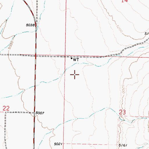 Topographic Map of Wood Canyon, ID