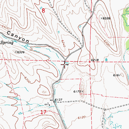Topographic Map of Wood Canyon, ID