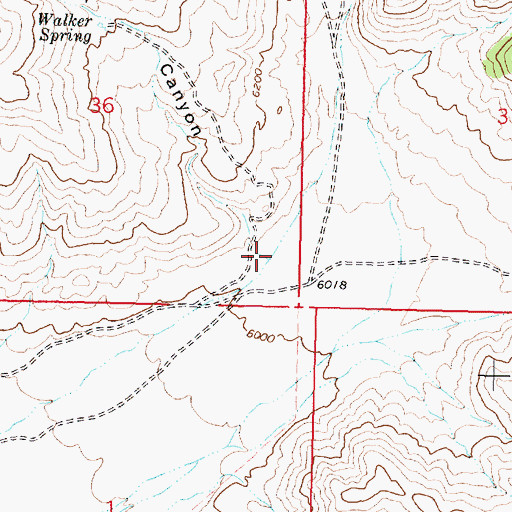 Topographic Map of Wood Canyon, ID