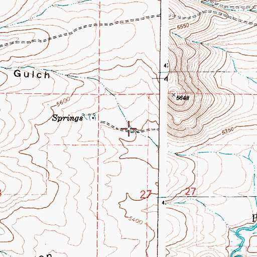 Topographic Map of Wood Road Gulch, ID