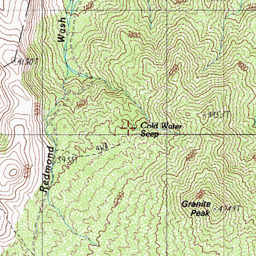 Topographic Map of Cold Water Seep, AZ