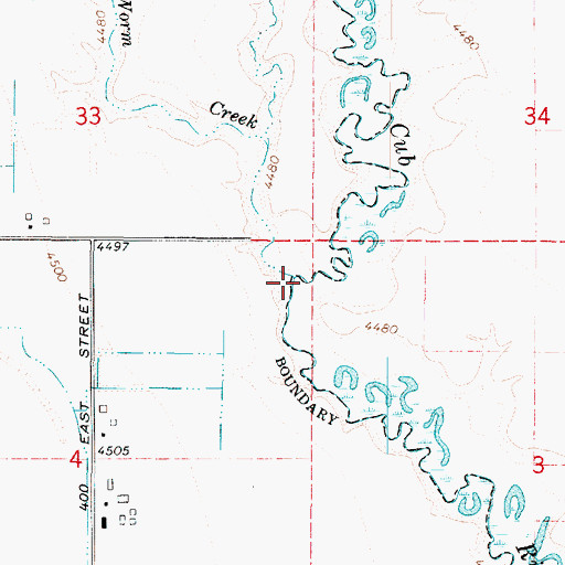 Topographic Map of Worm Creek, UT