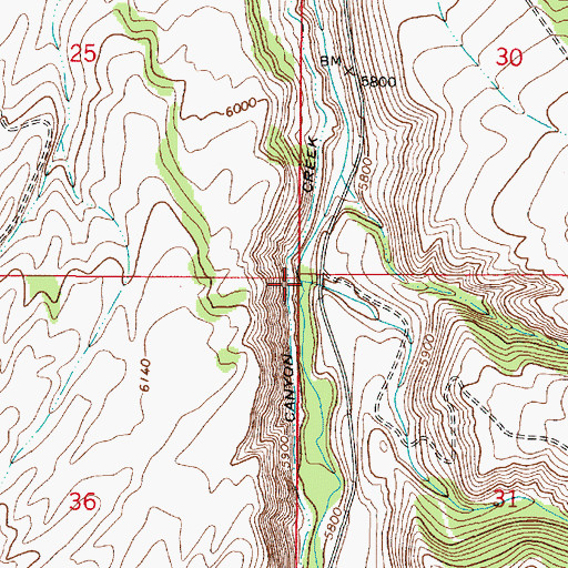 Topographic Map of Wright Creek, ID