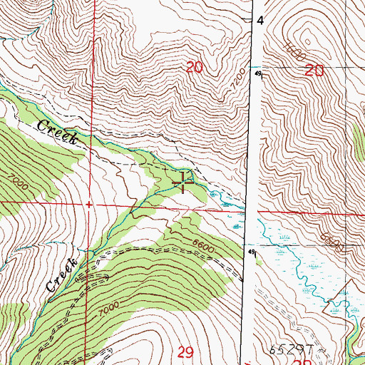 Topographic Map of Wright Creek, ID