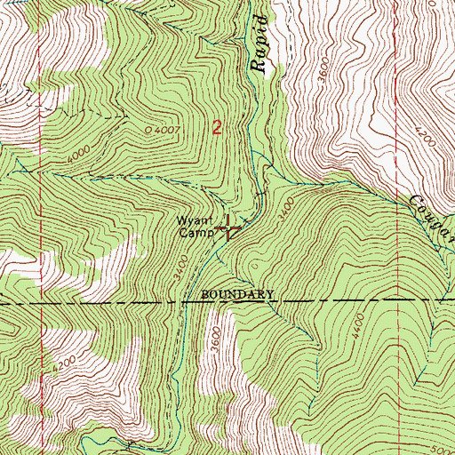 Topographic Map of Wyant Creek, ID
