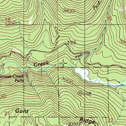 Topographic Map of Wylie Creek, ID