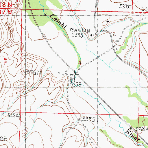Topographic Map of Yearian Creek, ID