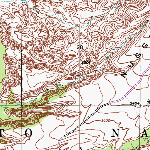 Topographic Map of Copper Cities Tailings Dam Number Eight, AZ