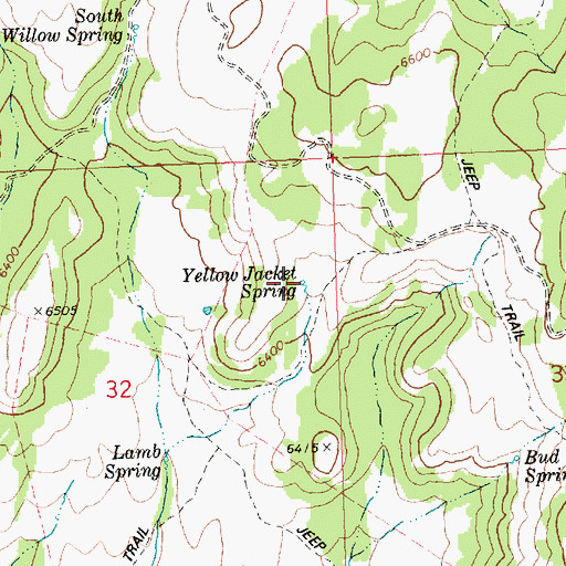 Topographic Map of Yellow Jacket Spring, ID