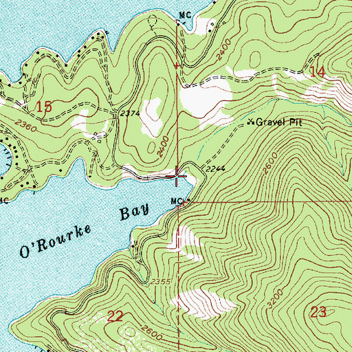 Topographic Map of Yellowbanks Creek, ID