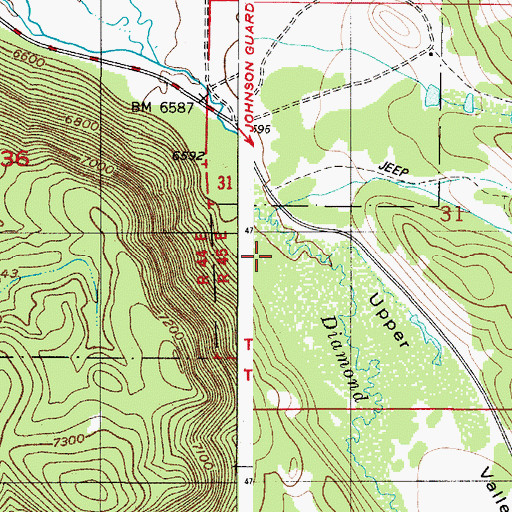 Topographic Map of Yellowjacket Creek, ID