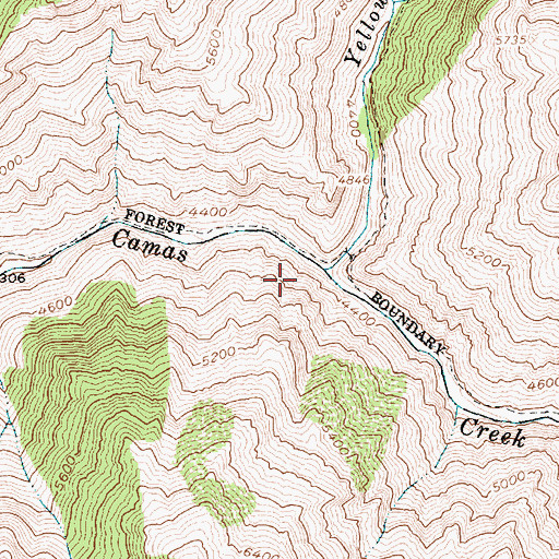 Topographic Map of Yellowjacket Creek, ID