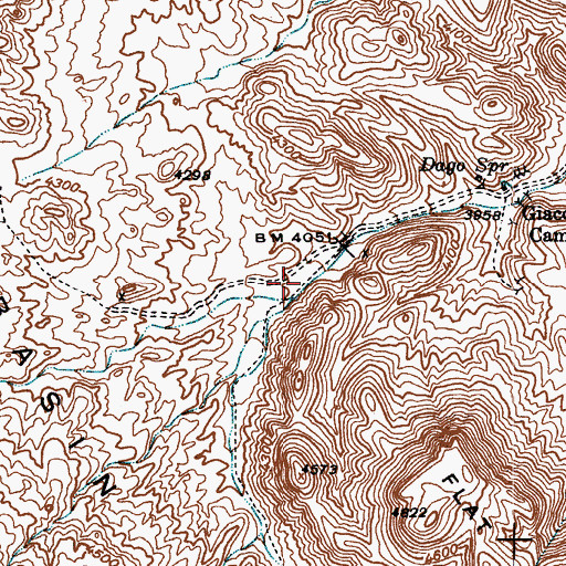 Topographic Map of Copper Cities Tailings Dam Number Ten, AZ