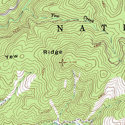 Topographic Map of Yew Ridge, ID