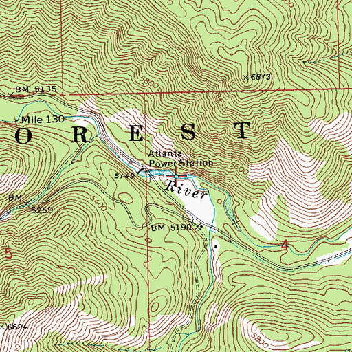 Topographic Map of Yuba River, ID