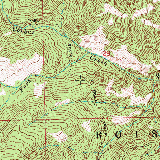 Topographic Map of Yuba River Trail, ID