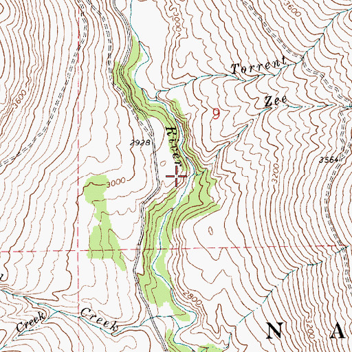 Topographic Map of Zee Creek, ID