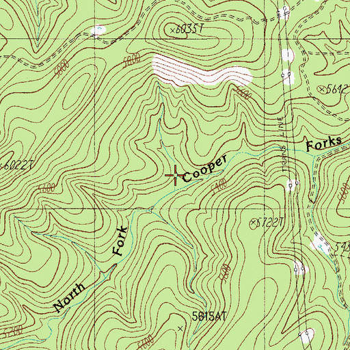 Topographic Map of Copper Fork Tank, AZ