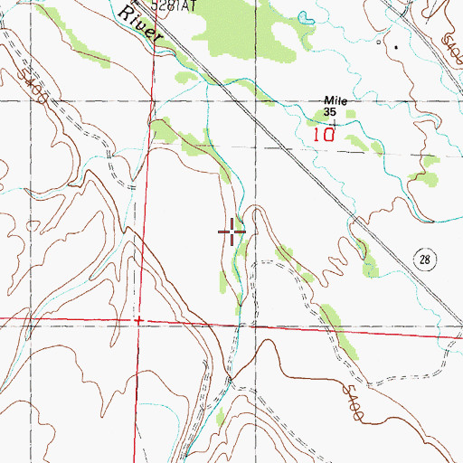 Topographic Map of Zeph Creek, ID
