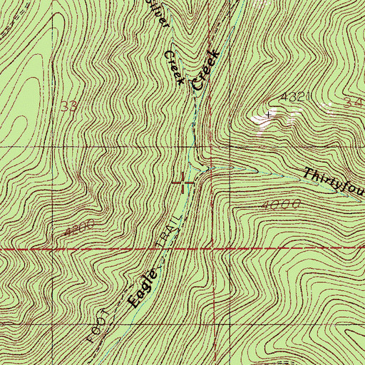 Topographic Map of 34 Creek, ID