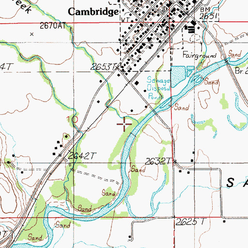Topographic Map of Camp Creek, ID