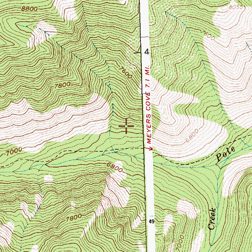 Topographic Map of Horse Heaven Meadows, ID