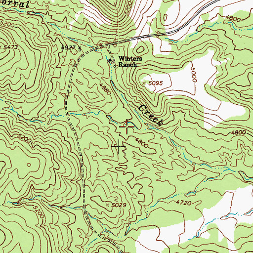 Topographic Map of Corral Canyon Spring, AZ
