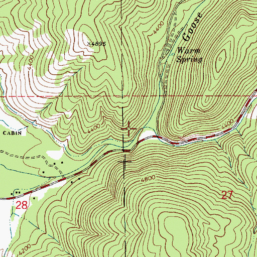 Topographic Map of Little Goose Creek, ID