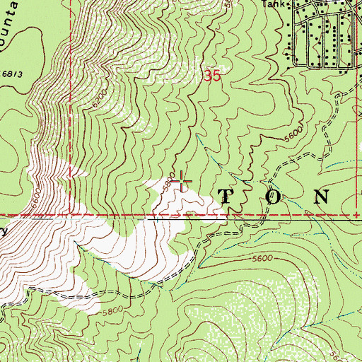 Topographic Map of Cottonwood Spring, AZ