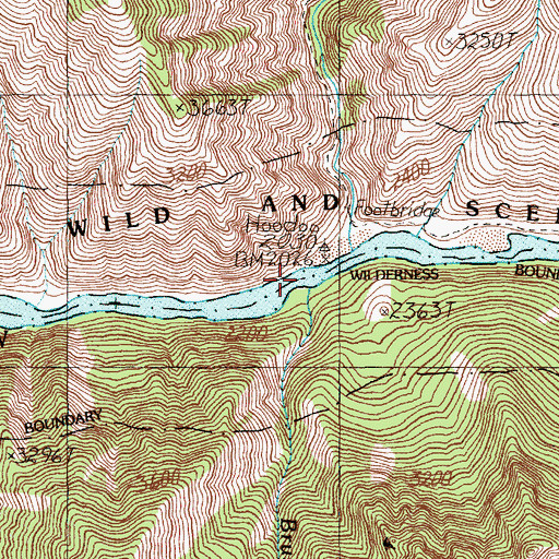 Topographic Map of Brush Creek, ID