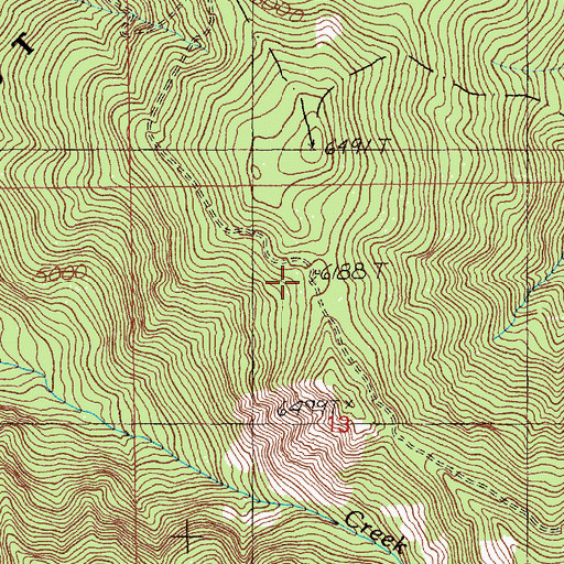 Topographic Map of Dry Lake, ID