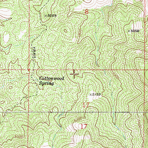 Topographic Map of Cottonwood Tank, AZ