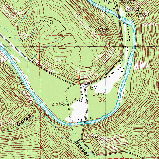 Topographic Map of Babins Junction, ID