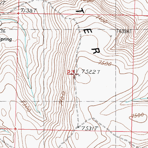 Topographic Map of Center Ridge, ID