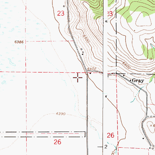 Topographic Map of Gray, ID