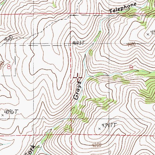Topographic Map of Telephone Draw, ID