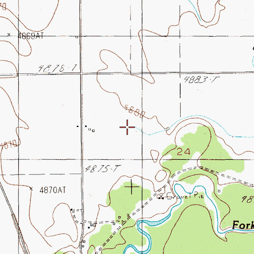 Topographic Map of East Fork Roseberry Ditch, ID