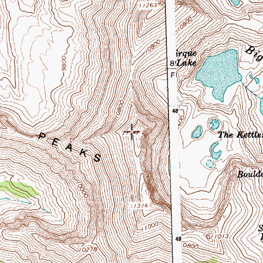 Topographic Map of Lee Peak, ID