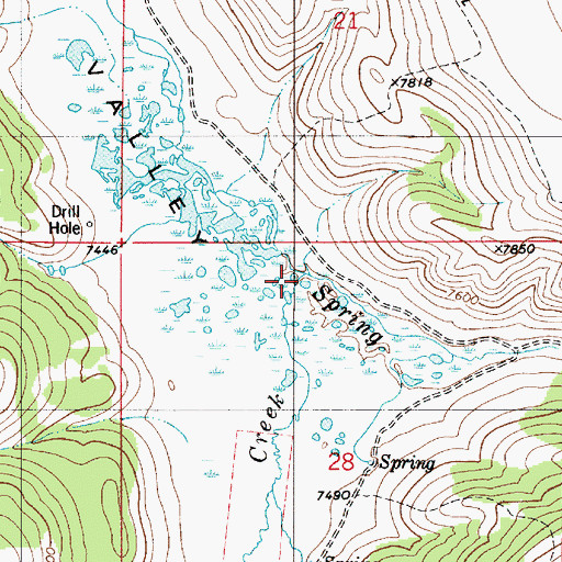 Topographic Map of Little Elk Creek, ID