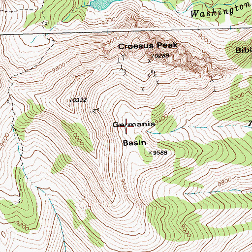 Topographic Map of Germania Basin, ID