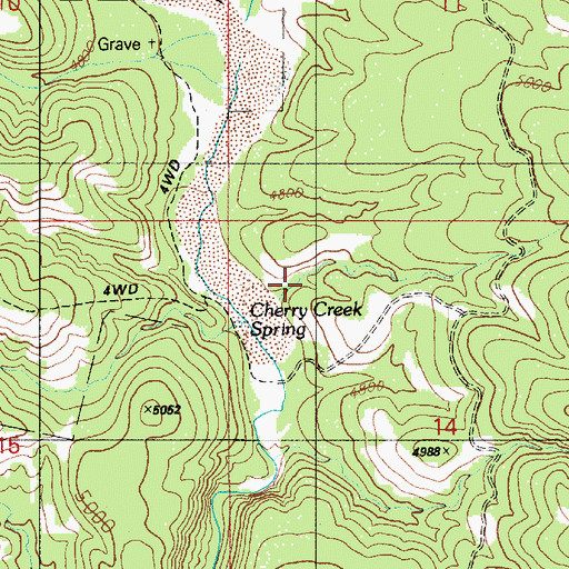 Topographic Map of Creek Spring, AZ